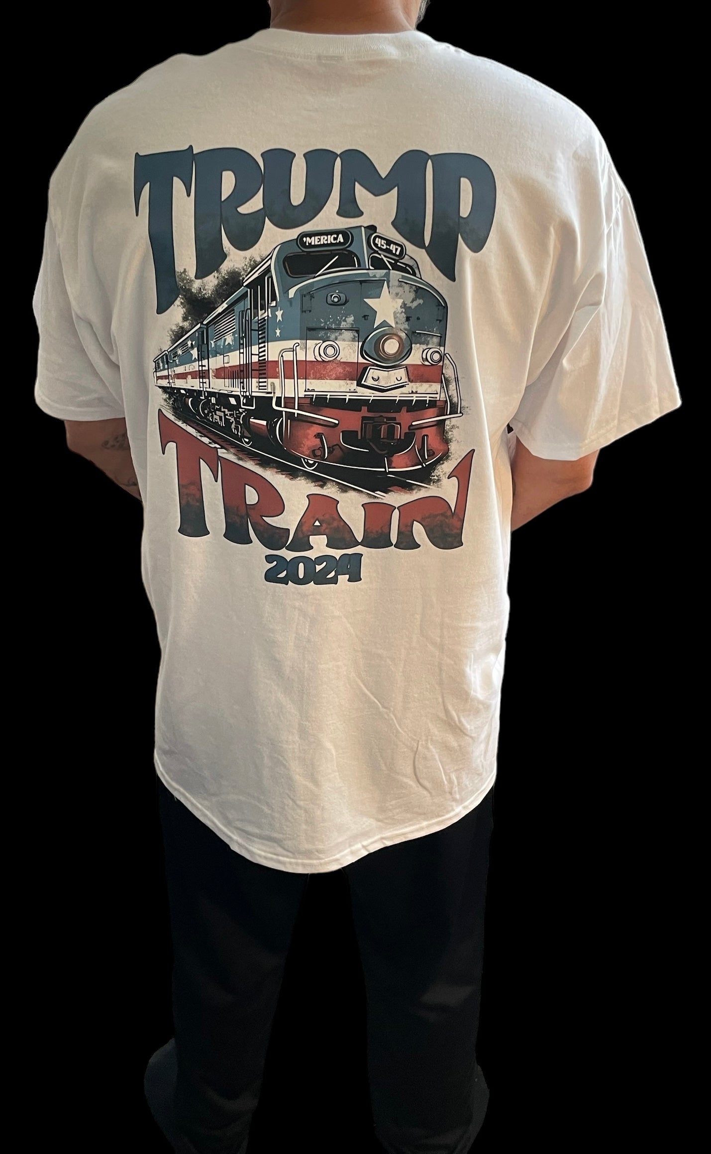 Short sleeved Mens LG shirt TRUMP TRAIN 2024